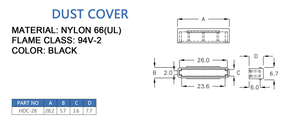 Dust cover HDC-28